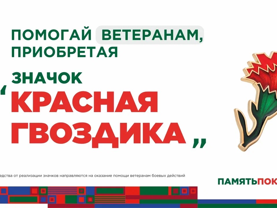 Ежегодная всероссийская акция помощи ветеранам «Красная гвоздика» стартует 10 апреля.